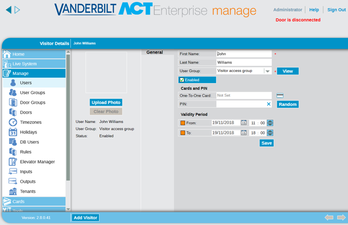 ACT Enterprise software – Bezoeker beheer